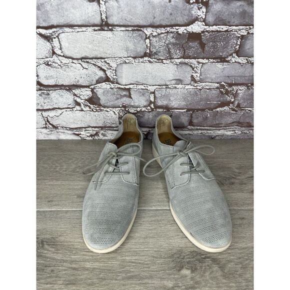 Born Passi Derby Blue Suede Leather Perforated Oxfords Lace Up Shoes Women Sz 9M - Picture 14 of 16